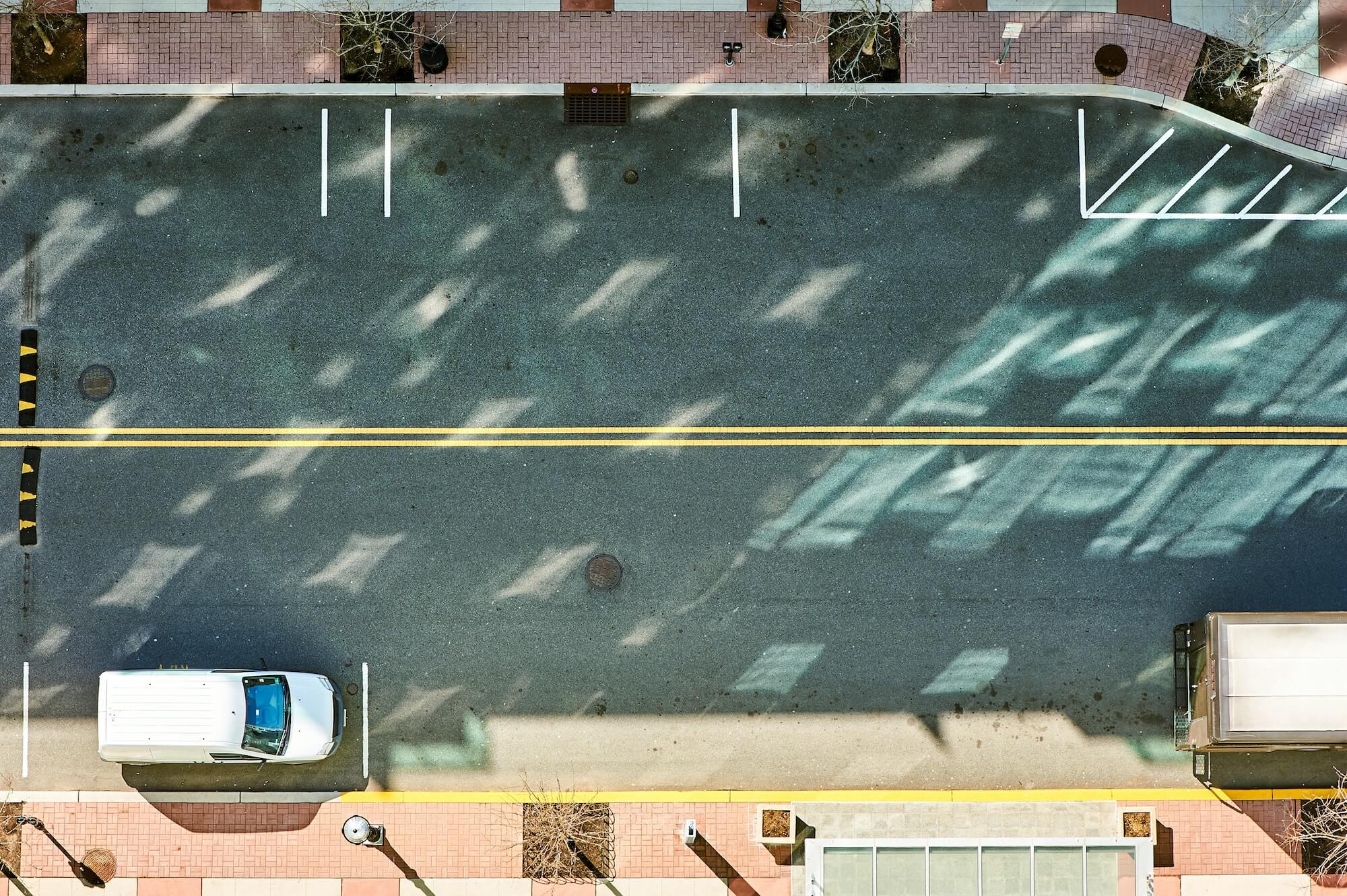 Street road view from above