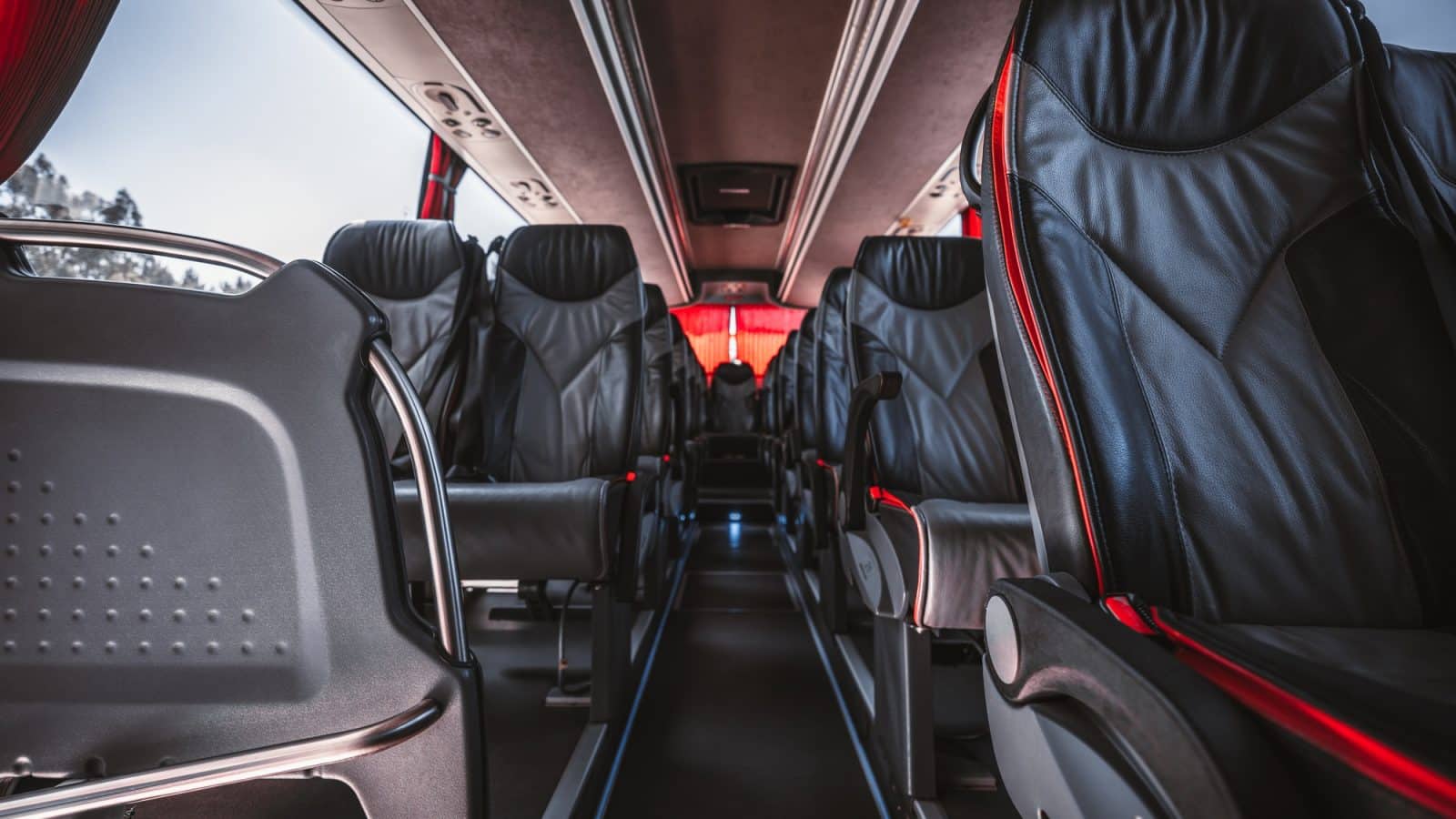 Interior of a regular intercity bus